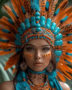 Native American Curvy Girl Model Photo Risque 8x10 Art Print C7788 - Foto 1 di 1