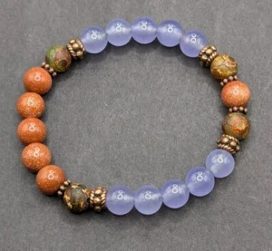 Women's Teen Stylish 8mm Boho Beaded Stretch Bracelet (15cm) XSmall Wrist - Picture 1 of 8