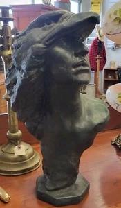 Scultura Mario Possobon SPIRITO AMERICANO nativi americani western MCM aquila - Foto 1 di 9