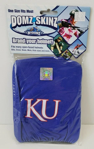 University of Kansas Helmet cover -Domz Skinz NCAA Licensed Bike Skate Snow Moto Cover