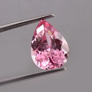 Piedra preciosa natural impecable Ceilán Padparadscha zafiro corte pera suelta 12x9 mm - Imagen 1 de 4