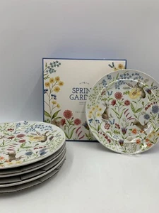 Pottery Barn Spring Garden Salad Plates 9.5" Diam Set of 4 #A200C - Picture 1 of 7