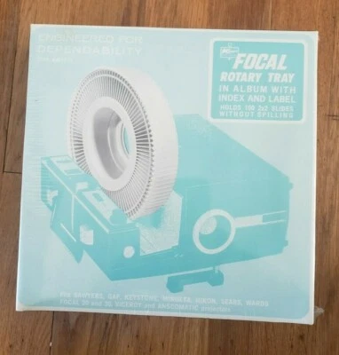 Vintage Kmart Projector Focal Rotary Tray Holds 100 2x2 Slides New Sealed - Image 1 of 4