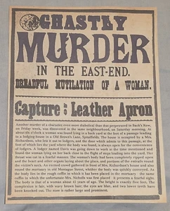 Jack the Ripper Old Wanted Poster Antique Horror Serial Killer History - Picture 1 of 3