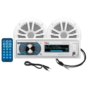 Boss Audio MCK632WB6 Marine Stereo Kit with 6.5in Speakers White Boat Audio - Picture 1 of 1