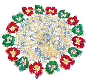 Hand crocheted Vintage 12 Inch Round doily - Picture 1 of 3
