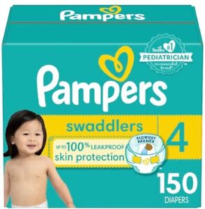 Pampers Swaddlers Diapers - Size 4, One Month Supply (150 Count)