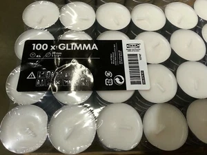 100 NEW IKEA Unscented Tea-light Candles - Priority Mail - From CA - Picture 1 of 2