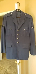 Air Force Mens Military Polyester/Wool AF Dress Jacket Size 42L Blue - Picture 1 of 5