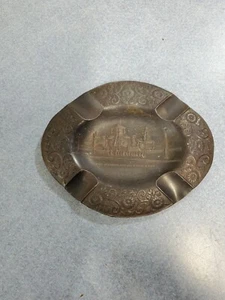 Vintage 1933 Worlds Fair Souvenir Copper Ashtray Fort Dearborn Chicago Worlds Fa - Picture 1 of 5