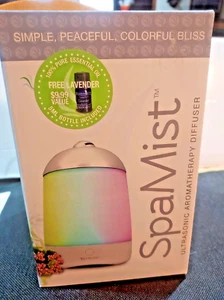 NEW SpaRoom SpaMist Essential Oil Diffuser + Bonus 5mL PureEssential LavenderOil - Picture 1 of 6