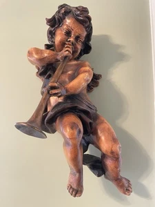 Beautiful Vintage Mid Century Angel Putto Wall Sculpture - Picture 1 of 18