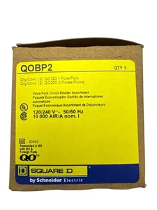 Square D QOBP2 Circuit Breaker Value Pack (3) QO120 (2) QO230 Breakers New - Picture 1 of 6