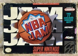 NBA Jam SNES nur Box & Kartoneinsatz.  Ohne Spiel (guter Zustand) - Bild 1 von 5