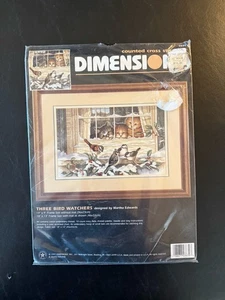Dimensions Counted Cross Stitch Kit 14"X9" Three Bird Watchers 3839 NEW - Picture 1 of 2