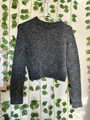 Suéter Crosshatch Mezcla Lana Alpaca LULULEMON NUEVO SIN ETIQUETAS Talla Mediana Negro Gris Foto 1 de 4