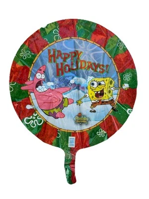 10 PACK Viacom Happy Holidays Vintage Spongebob Squarepants Christmas Ballon 18" - Image 1 of 4