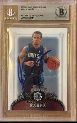 2006-07 Bowman Sterling #50 J.J. Barea Signed Rookie Card AUTO Beckett - Image 1 of 2