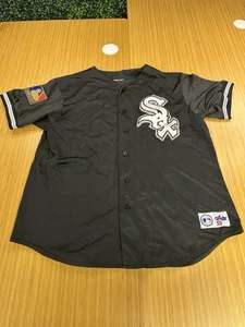 Vintage Mens Chicago White Sox Jersey Medium Black 125th Anniversary Majestic - Picture 1 of 8