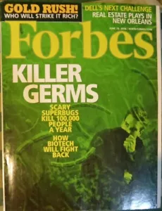 Killer Germs Kill 100,000 People A Year Forbes Magazine June 19, 2006 - Imagen 1 de 1