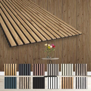 HEXIM Akustik Paneele AP08 - Pecan 278x60cm Wandpaneele Holz Lamellenwand - Bild 1 von 6