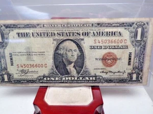 1935-A $1 Dollar Bill Silver Certificate HAWAII Note - Picture 1 of 4