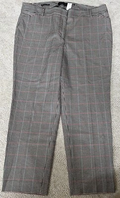 NUEVO CON ETIQUETAS - TALBOTS Hampshire Pantalones al Tobillo Pata de Gallo Pierna Recta Talla 16P Foto 1 de 4
