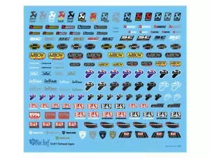 DECAL 1/12 - EXHAUST LOGOS MOTO - BLUE STUFF - BS12-017 - Foto 1 di 2