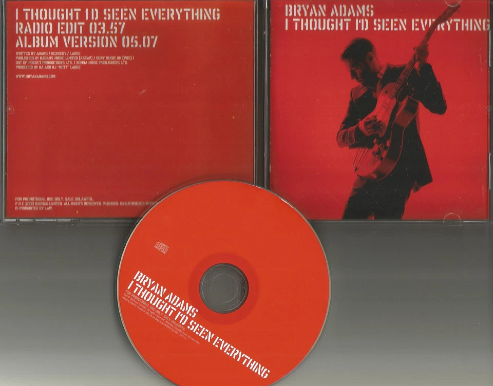 BRYAN ADAMS I thought I’d seen everything w/ RARE RADIO EDIT PROMO DJ CD single  — 第 1/1 张图片