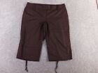 Loft Marissa Women's Pants Size 18 40x18 Brown Solid Capri Cotton Blend