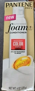 Pantene Pro-V In the Shower Foam Conditioner Radiant Color Shine 6 Oz - Picture 1 of 7