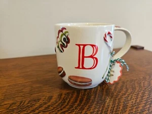 Brand New w tag Anthropologie Initial "B" Christmas Mug Sweet Tidings 14.8oz - Picture 1 of 4