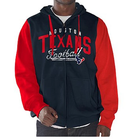 NFL Houston TEXANS  Full-Zip Sweatshirt Fleece Hoodie Jacket ~Medium Cover