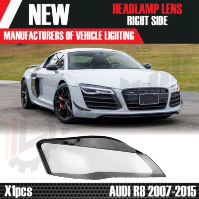 PARA AUDI R8 LADO DERECHO DEL CONDUCTOR FARO DELANTERO CUBIERTA LENTE 2007-2015 UK Foto 1 de 4