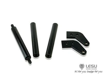 LESU Metal Black Rear Bumper for Tamiya RC Model 1:14 Tractor Truck Vehicle - Image 1 of 2