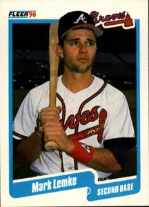 1990 Mark Lemke Fleer Baseball Card #587 - Picture 1 of 2