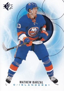 2020-21 Upper Deck SP Hockey Base Blue #24 Mathew Barzal - New York Islanders - Picture 1 of 2