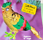 RARE ! Kit ornement de Noël perles à paillettes LeeWards BIRD OF PARADISE vintage 1973