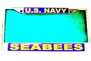 License Plate Frame-U.S. NAVY-SEABEES-License Plate Frame #811772 - Picture 1 of 1