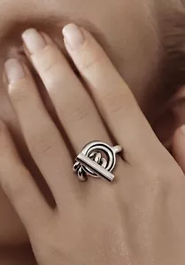 Ring Kette Anker Croisette Silber 925 Silber Ring Anchor Chain - 48 bis 70 - Bild 1 von 7