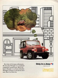Pubblicità colore originale Jeep CJ-7 Wrangler 1985 "Wonderful Companion" - Foto 1 di 1