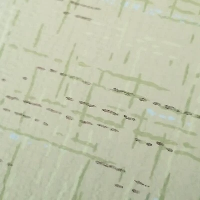 Hoja de muestra de papel tapiz vintage años 70 verde artesanía suministro casa de muñecas papel efímero Foto 1 de 4