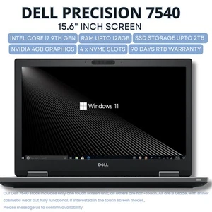 DELL PRECISION 7540 Core i7 9th Gen 128GB RAM 2TB SSD 4GB Graphics Card Laptop - Picture 1 of 9