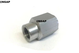 LS Engine Fuel Pressure Adapter Fitting 4AN Female Flare to 1/8" NPT Silver - Bild 1 von 3