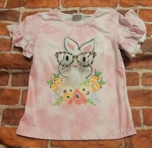 Girls Easter Shirt Bunny Sz 4 - Picture 1 of 1