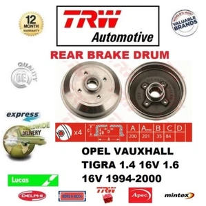 FOR OPEL VAUXHALL TIGRA 1.4 16V 1.6 16V 1994-2000 QTY 1x REAR BRAKE DRUM ONLY - Picture 1 of 1