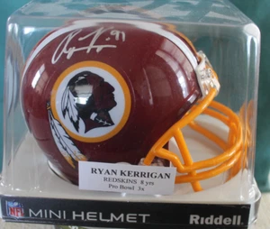 "RYAN KERRIGAN " SIGNED WASHINGTON REDSKINS MINI-HELMET (JSA) - Picture 1 of 3