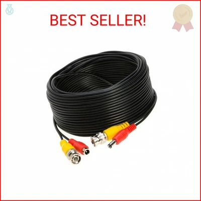 Cables Direct Online 100FT Black Premade BNC Video Power Cable Extension Wire fo - Image 1 of 2