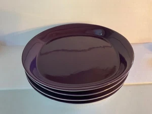 SET OF 4-Rachael Ray Round Square Purple Stoneware Plates 8.5" SALAD - Picture 1 of 3