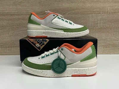 Women’s Nike Air Jordan 2 Retro Low “Titan” Size-9 White Orange (DV6206 183) NEW - Image 1 of 4